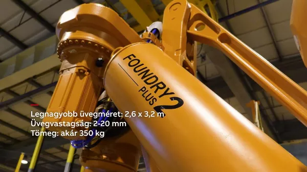 ABB 8700 Ipari robot nagyméretű üveglapok átpakolására a Guardian Orosháza síküveggyárban