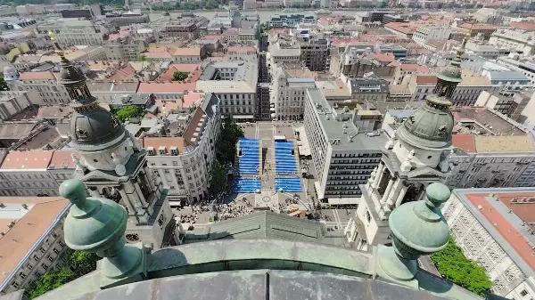 Pazar kilátás a Szent István Bazilika kupolájából
