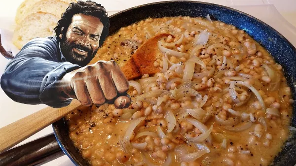 Így készítette el Bud Spencer a hagymás babot a filmekben