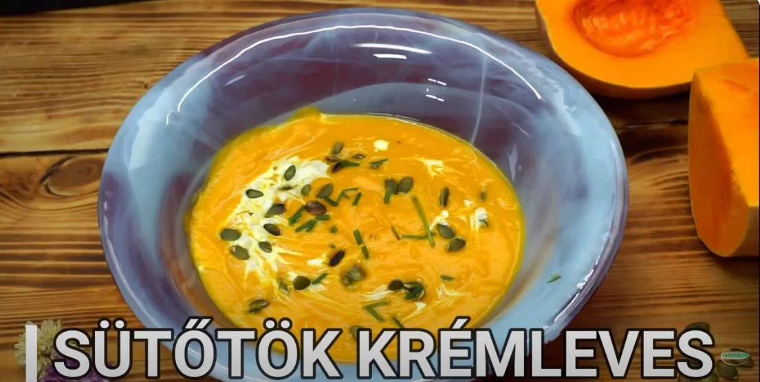 sütőtök krém leves zöldség étel főzés