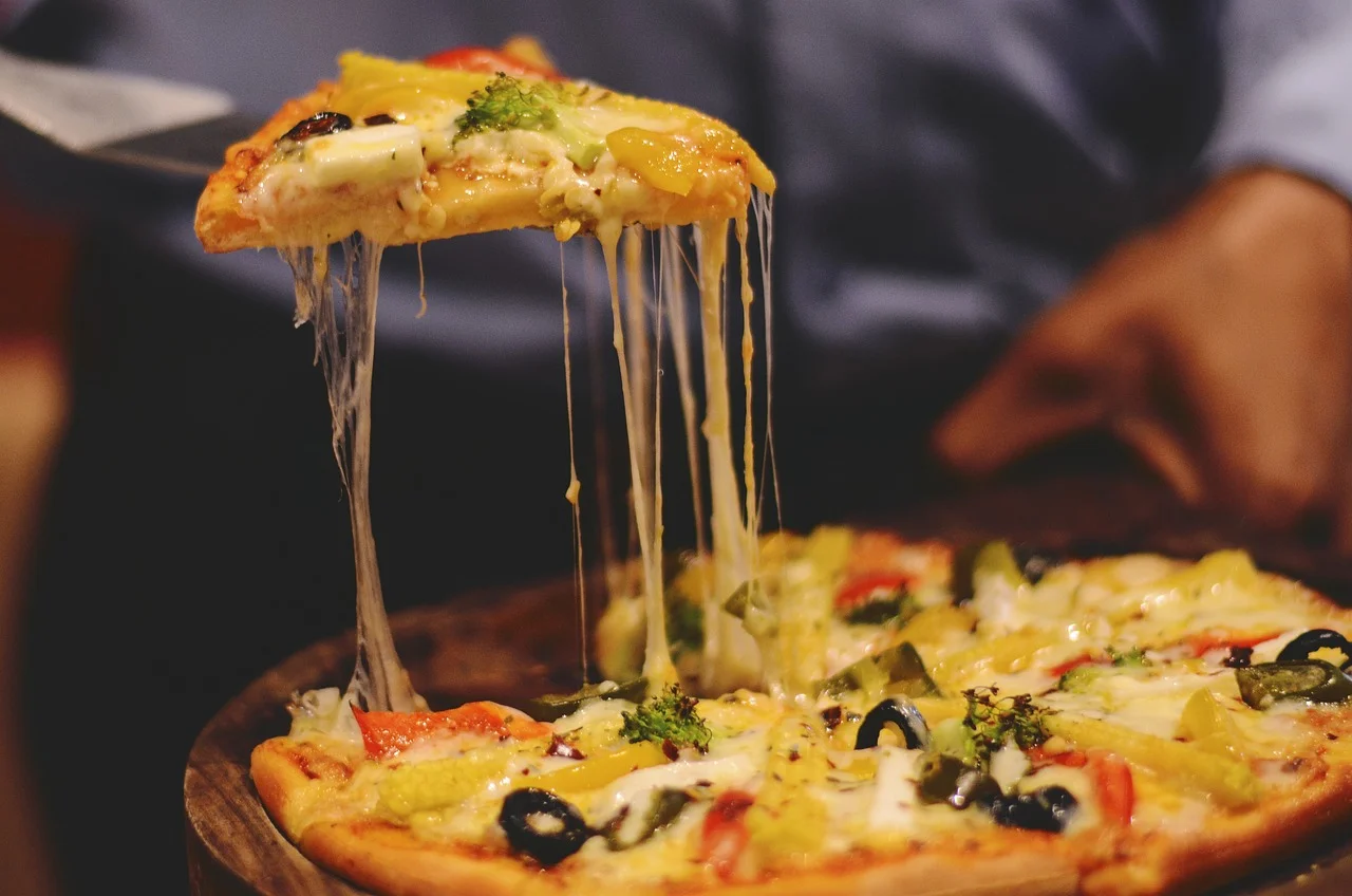pizza étel szelet pizza sütés
