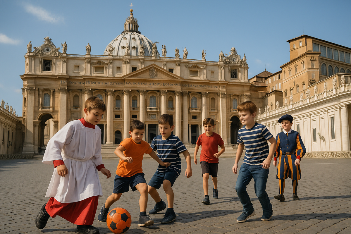 vatikán focista gyerekek