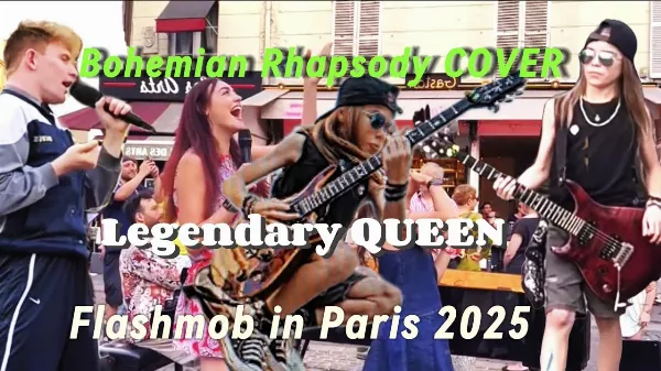 Bohemian Rhapsody flashmob Párizsban: így szólt a Queen örök slágere az utca emberének